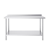 VEVOR 24 x 60 x 36 Inch Stainless Steel Work Table, Commercial Food Prep Worktable Heavy Duty Prep Worktable, Metal Work Table with Adjustable Height
