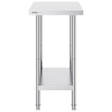 VEVOR Stainless Steel Prep Table, 24 x 18 x 34 Inch, Heavy Duty Metal Worktable with 3 Adjustable Height Levels, Commercial Workstation for Kitchen Garage Restaurant Backyard - Extra Image