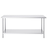 VEVOR Stainless Steel Prep Table, 24 x 72 x 34 Inch, Heavy Duty Metal Worktable with 3 Adjustable Height Levels, Commercial Workstation for Kitchen Garage Restaurant Backyard - Extra Image