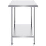 VEVOR Stainless Steel Prep Table, 24 x 36 x 34 Inch, Heavy Duty Metal Worktable with 3 Adjustable Height Levels, Commercial Workstation for Kitchen Garage Restaurant Backyard - Extra Image
