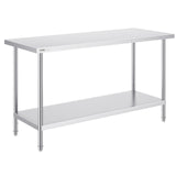 VEVOR Stainless Steel Work Prep Table Commercial Worktable Food Prep 24x60x34in