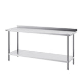 VEVOR 24 x 72 x 36 Inch Stainless Steel Work Table, Commercial Food Prep Worktable Heavy Duty Prep Worktable, Metal Work Table with Adjustable Height