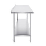 VEVOR 24 x 72 x 36 Inch Stainless Steel Work Table, Commercial Food Prep Worktable Heavy Duty Prep Worktable, Metal Work Table with Adjustable Height