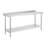 VEVOR 24 x 72 x 36 Inch Stainless Steel Work Table, Commercial Food Prep Worktable Heavy Duty Prep Worktable, Metal Work Table with Adjustable Height