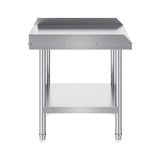 VEVOR Stainless Steel Work Table, 24 x 24 x 26 Inch Commercial Food Prep Worktable, 3-Sided Backsplash Heavy Duty Prep Worktable, Metal Work Table with Adjustable Height for Restaurant Home Hotel - Extra Image