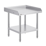 VEVOR Stainless Steel Work Table, 24 x 24 x 26 Inch Commercial Food Prep Worktable, 3-Sided Backspla