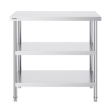 VEVOR Stainless Steel Food Prep Table, 18 x 36 x 34 Inch Commercial Kitchen Worktable, with 2 Adjustable Undershelf, Heavy Duty Prep Table Metal Work Table for BBQ, Kitchen, Home, and Garage - Extra Image