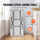 VEVOR Stainless Steel Kitchen Bench Folding Commercial Prep Table 1220x610 mm - Top-Down View
