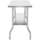 VEVOR Commercial Worktable Workstation Folding Commercial Prep Table 1220x610 mm - Low Angle