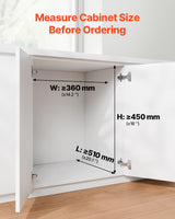 Pullout Trash Can for Kitchen Cabinets, 20+10+10L Double Under Sink Garbage Waste Recycling Bin, Under Mount Waste Container, with Heavy Duty Metal Full Extension Sliding System and Handle