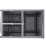 VEVOR Pullout Trash Can for Kitchen Cabinets, 20+10+10L Double Under Sink Garbage Waste Recycling Bin, Under Mount Waste Container, with Heavy Duty Metal Full Extension Sliding System and Handle - Extra Image