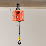 VEVOR 3-in-1 Electric Hoist Winch, 700 kg Capacity, 1500W Portable Power Winch Crane, 7.6 m Lifting Height, 5 m/min with Manual, Wired and Wireless Remote Control for Factory, Warehouss, Garage - Low Angle