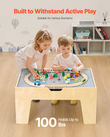VEVOR Multi-Purpose Activity Play Table 290 Building Bricks & 30 PCS Accessories