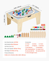 VEVOR Multi-Purpose Activity Play Table 290 Building Bricks & 30 PCS Accessories - Rear View
