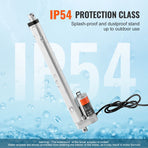 Linear Actuator 12V, 12 Inch High Speed 0.55"/s Linear Actuator, 220lbs/1000N Linear Motion Actuator with Mounting Bracket and IP54 Protection