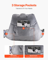 VEVOR Reading Pillow Standard Size Bed Pillow with Shredded Memory Foam Washable - 45-Degree Angle