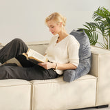 VEVOR Reading Pillow Standard Size Bed Pillow with Shredded Memory Foam Washable - Low Angle