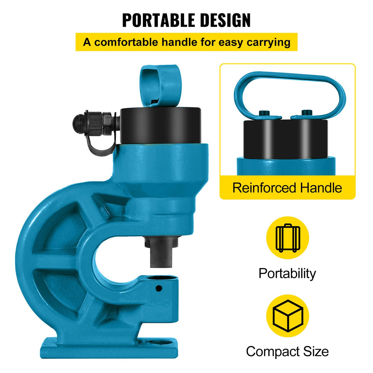 CH-60 Hydraulic Hole Punching Tool 31T Hole Digger Force Puncher Smooth Hole Puncher for Iron Plate Copper Bar Aluminum Stainless Steel