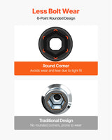 Impact Socket Set 3/4 Inches 27 Piece SAE 7/8 to 2 Inches and Metric 22 to 50 mm - 45-Degree Angle