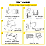VEVOR DIY Murphy Bed Springs Mechanism Hardware Kit Horizontal for Twin Size Bed - Rear View