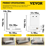 VEVOR DIY Murphy Bed Springs Mechanism Hardware Kit Horizontal for Twin Size Bed - Close-Up Angle