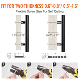 VEVOR 30 Pack Cabinet Pulls, 3in / 76mm Center to Center Slim Kitchen Cabinet Drawer, Stainless Steel Modern Kitchen Cupboard Door Handles for Kitchen Bathroom Bar Hardware Matte Black - Side View