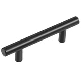 VEVOR 30 Pack Cabinet Pulls, 3in / 76mm Center to Center Slim Kitchen Cabinet Drawer, Stainless Steel Modern Kitchen Cupboard Door Handles for Kitchen Bathroom Bar Hardware Matte Black - Low Angle