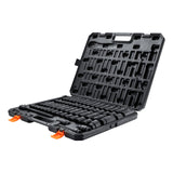 VEVOR 1/2" Drive Impact Socket Set, 65 Piece Socket Set SAE 3/8" to 1-1/4" and Metric 10-24mm, 6 Point Cr-V Alloy Steel for Auto Repair, Rugged