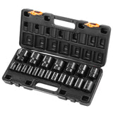 Impact Socket Set 1/2 Inches 19 Piece Impact Sockets, Standard Socket Assortment, 1/2 Inches Drive Socket Set Impact Standard SAE (3/8 Inches to 1-1/2 Inches) 6-point Hex Sockets - Extra Image
