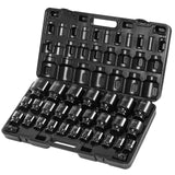 VEVOR Impact Socket Set 3/4 Inches 29 Piece Impact Sockets, 6-Point Sockets, Rugged Construction, CR-M0, 3/4 Inches Drive Socket Set Impact SAE 3/4