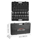 VEVOR Impact Socket Set 3/4 Inches 29 Piece Impact Sockets, 6-Point Sockets, Rugged Construction, CR-M0, 3/4 Inches Drive Socket Set Impact SAE 3/4 inch - 2-1/2 inch, with a Storage Cage - Low Angle