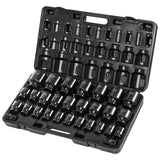 VEVOR Impact Socket Set 3/4 Inches 29 Piece Impact Sockets, 6-Point Sockets, Rugged Construction, CR-M0, 3/4 Inches Drive Socket Set Impact SAE 3/4