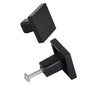 Cabinet Knobs, 10 Pack, 30 mm Black Zinc Alloy Drawer Pulls & Door Handles, Square Kitchen Solid Knobs Dresser Handles, Cupboard Hardware with Screws for Kitchen Bathroom Closet Cabinets Drawers