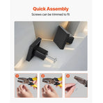 Cabinet Knobs, 10 Pack, 30 mm Black Zinc Alloy Drawer Pulls & Door Handles, Square Kitchen Solid Knobs Dresser Handles, Cupboard Hardware with Screws for Kitchen Bathroom Closet Cabinets Drawers