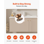 Cabinet Knobs, 12 Pack, 25 mm Zinc Alloy Drawer Pulls Door Handles, Round Kitchen Dresser Solid Knobs Cupboard Hardware with Screws for Bathroom Closet Cabinets Drawers, Antique Brass Color