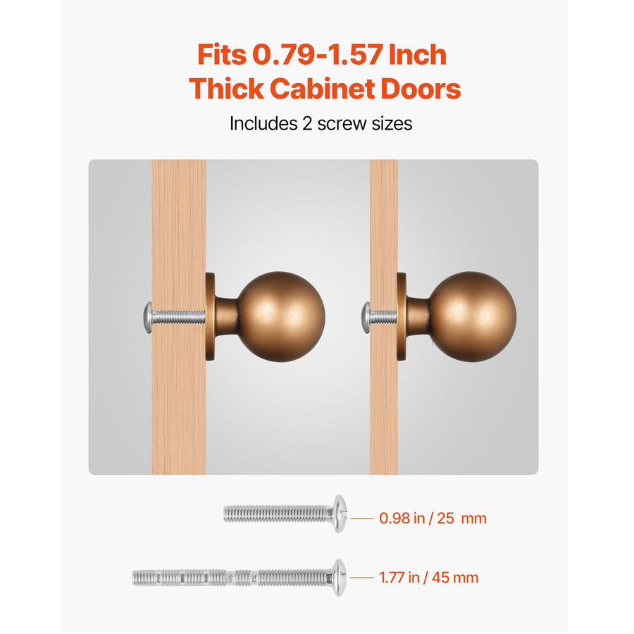 Cabinet Knobs, 12 Pack, 25 mm Zinc Alloy Drawer Pulls Door Handles, Round Kitchen Dresser Solid Knobs Cupboard Hardware with Screws for Bathroom Closet Cabinets Drawers, Antique Brass Color