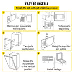 Murphy Mounting Wall Springs Mechanism, Heavy Duty Support Hardware DIY Kit, Bed Springs Mechanism Ideal for King Queen Bed (Vertical), White