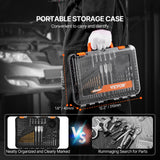 VEVOR Drill Bit Set 100PCS Screwdriver Bit Set with Carrying Case Multi-purpose - 45-Degree Angle