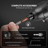 VEVOR Drill Bit Set 100PCS Screwdriver Bit Set with Carrying Case Multi-purpose - Rear View