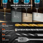 Drill Bit Set, 318 Pieces Drill and Driver Bit Set, Screwdriver Bit Set Suitable for Wood Metal Cement Drilling and Screw Driving, Drill Bit Sets Combo Kit Assorted in Organized Carrying Case