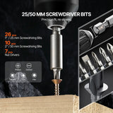 VEVOR Drill Bit Set 70 PCS Screwdriver Bit Set with Carrying Case Multi-purpose - Top-Down View