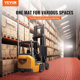 VEVOR Garage Tiles Interlocking 12x12 in 50 Pack Garage Flooring Tiles Red - Front View