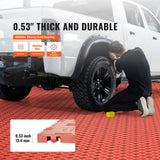 VEVOR Garage Tiles Interlocking 12x12 in 50 Pack Garage Flooring Tiles Red