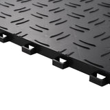 VEVOR Garage Tiles Interlocking, 12 x 12 x 0.53 inch 50 Pack Garage Floor Covering Tiles, Non-Slip Double-Sided Texture Garage Flooring Tiles, for Garages, Basements, Repair Shops, Black