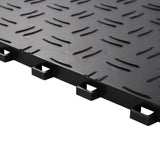 VEVOR Garage Tiles Interlocking, 12 x 12 x 0.53 inch 50 Pack Garage Floor Covering Tiles, Non-Slip Double-Sided Texture Garage Flooring Tiles, for Garages, Basements, Repair Shops, Black - Extra Image