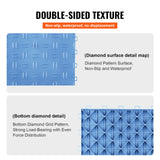 VEVOR Garage Tiles Interlocking 12x12 in 25 Pack Garage Flooring Tiles Blue