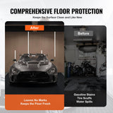 VEVOR Garage Floor Mat, 2.28 x 6.1 M Waterproof Protection from Water,Snow, Rain,Mud and Oil for Cars, Non-slip Heavy Duty Containment Mat with TPE Anti-Leak Backing & Easy to Clean & Cuttable - Top-Down View