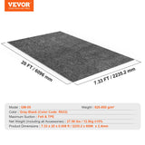 VEVOR Garage Floor Mat, 2.28 x 6.1 M Waterproof Protection from Water,Snow, Rain,Mud and Oil for Cars, Non-slip Heavy Duty Containment Mat with TPE Anti-Leak Backing & Easy to Clean & Cuttable - Close-Up Angle