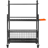 VEVOR Garden Tool Organizer, 16 Slots with Hooks, Yard Tool Tower Rack with Wheels for Garage Organization and Storage, Hold Long-Handled Tool/Rake/Broom, Metal Tool Stand Holder for Shed, Outdoor - Extra Image