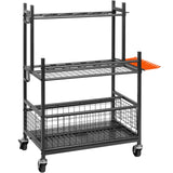 VEVOR Garden Tool Organizer, 16 Slots with Hooks, Yard Tool Tower Rack with Wheels for Garage Organization and Storage, Hold Long-Handled Tool/Rake/Broom, Metal Tool Stand Holder for Shed, Outdoor - Extra Image
